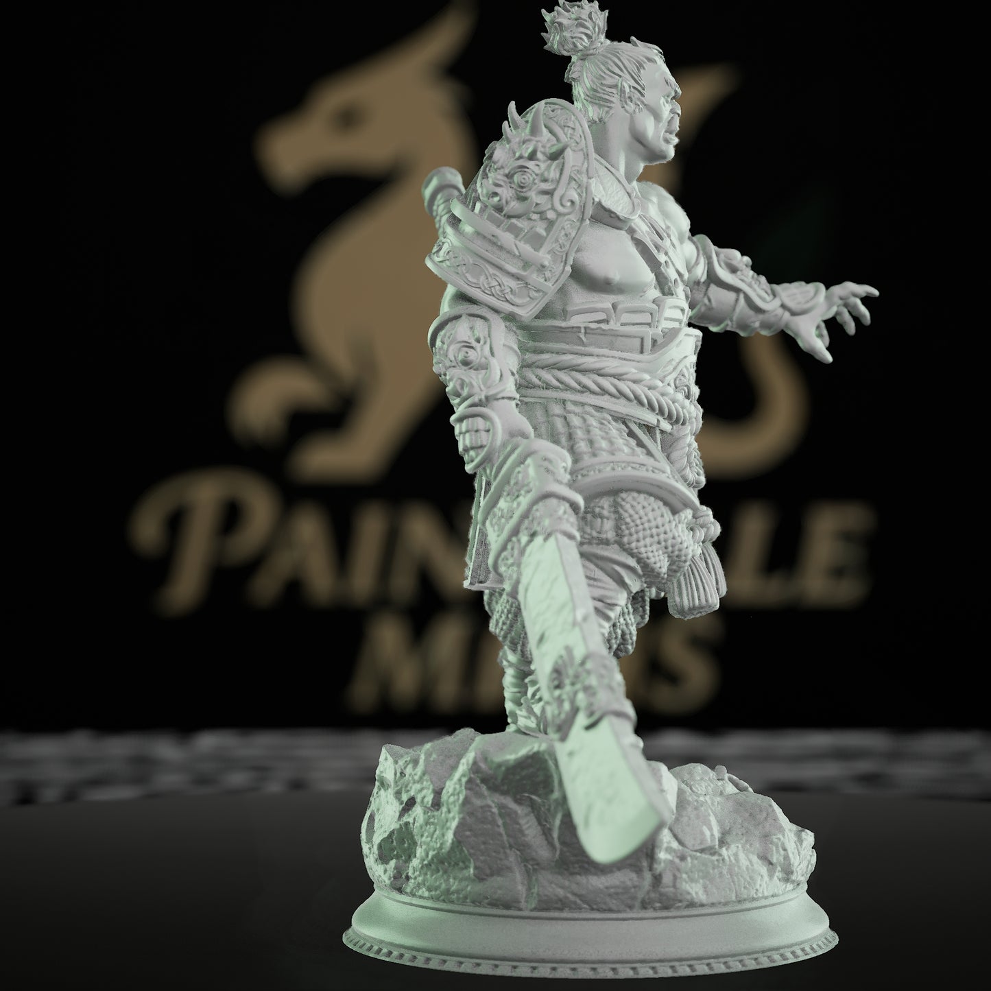 Orc Fighter Miniature Armor Sword | Medium | DM Stash | D&D DnD Pathfinder Miniature