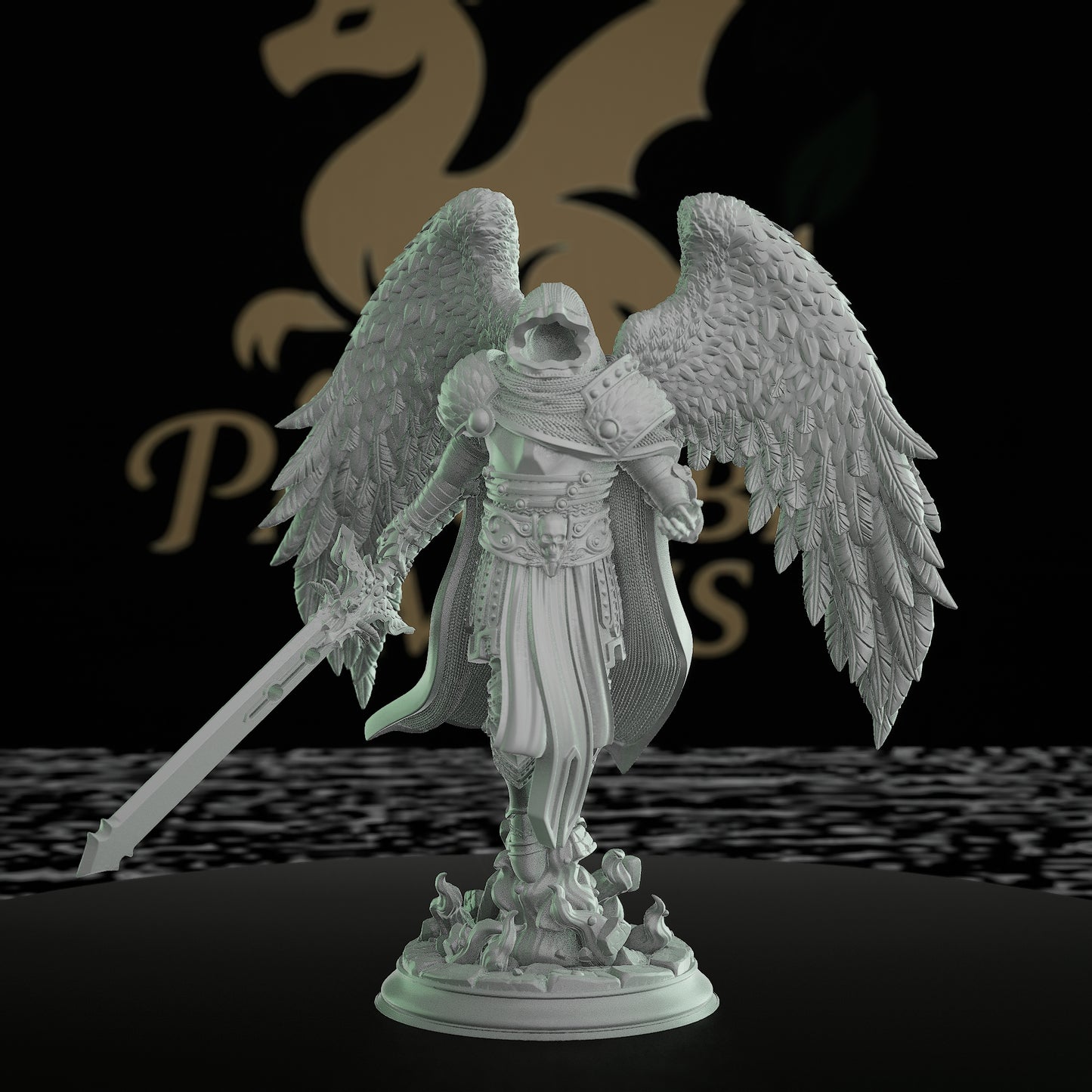 Angel Warrior Miniature Seraphim | Dungeons and Dragons Miniature Paladin | RPG Tabletop Mini DnD Painting Pathfinder