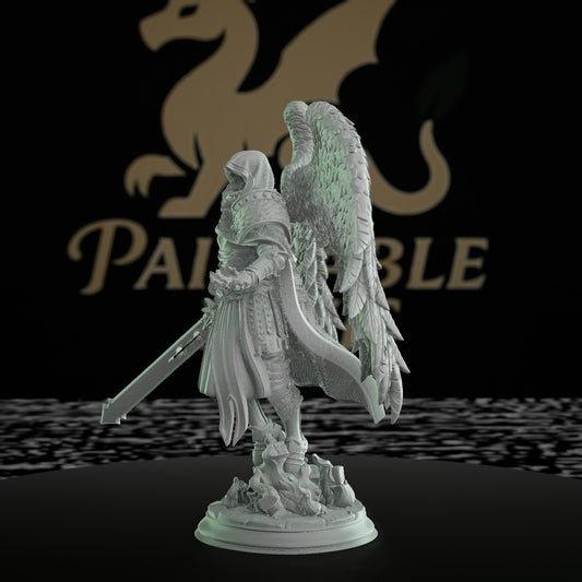 Angel Warrior Miniature Seraphim | Dungeons and Dragons Miniature Paladin | RPG Tabletop Mini DnD Painting Pathfinder