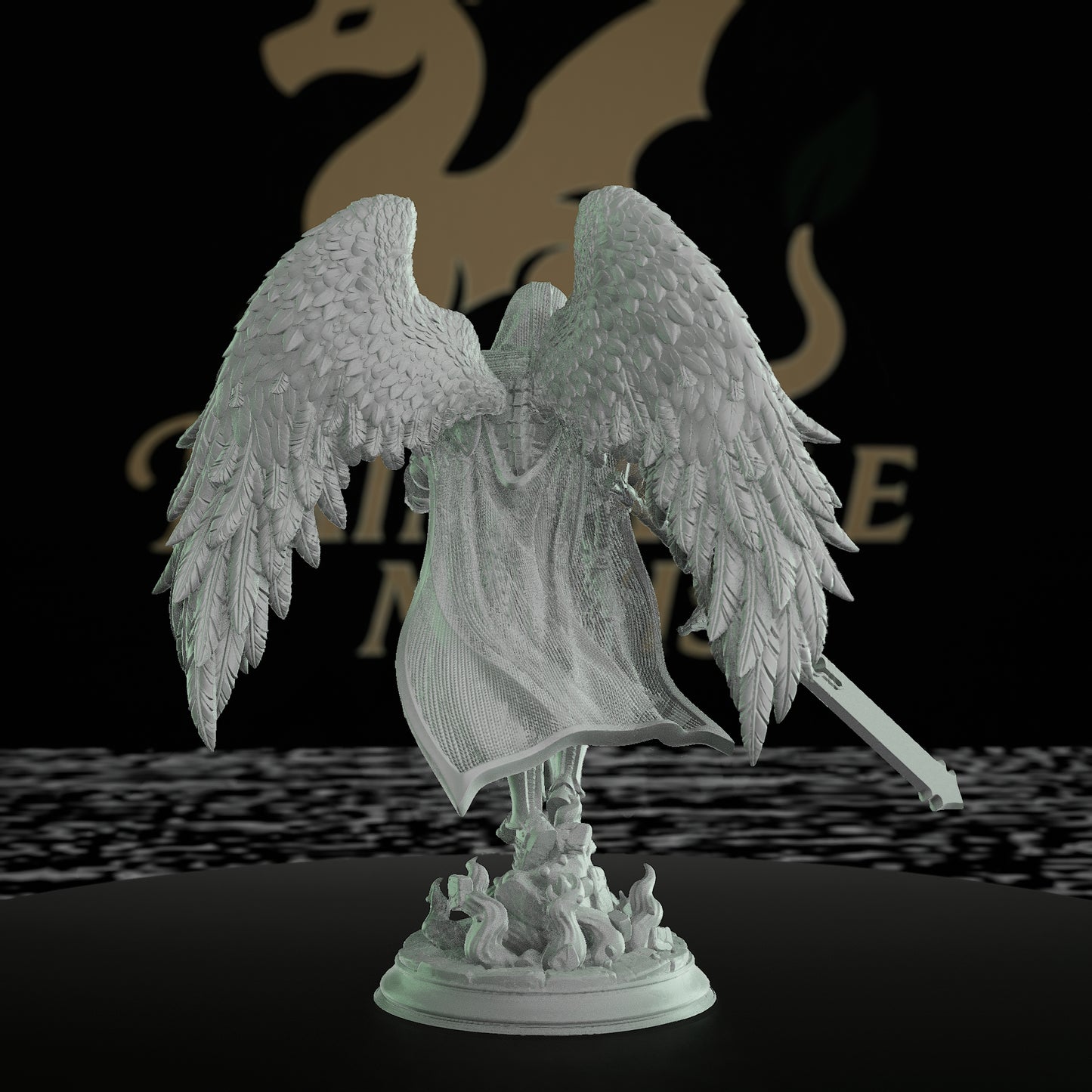 Angel Warrior Miniature Seraphim | Dungeons and Dragons Miniature Paladin | RPG Tabletop Mini DnD Painting Pathfinder