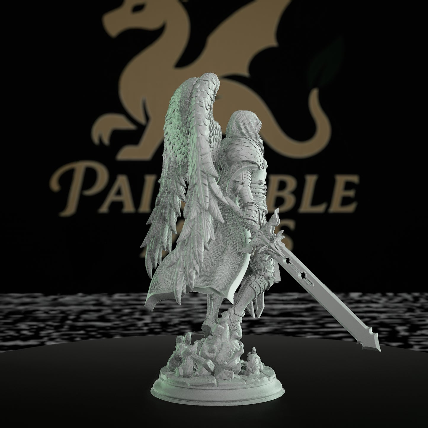 Angel Warrior Miniature Seraphim | Dungeons and Dragons Miniature Paladin | RPG Tabletop Mini DnD Painting Pathfinder