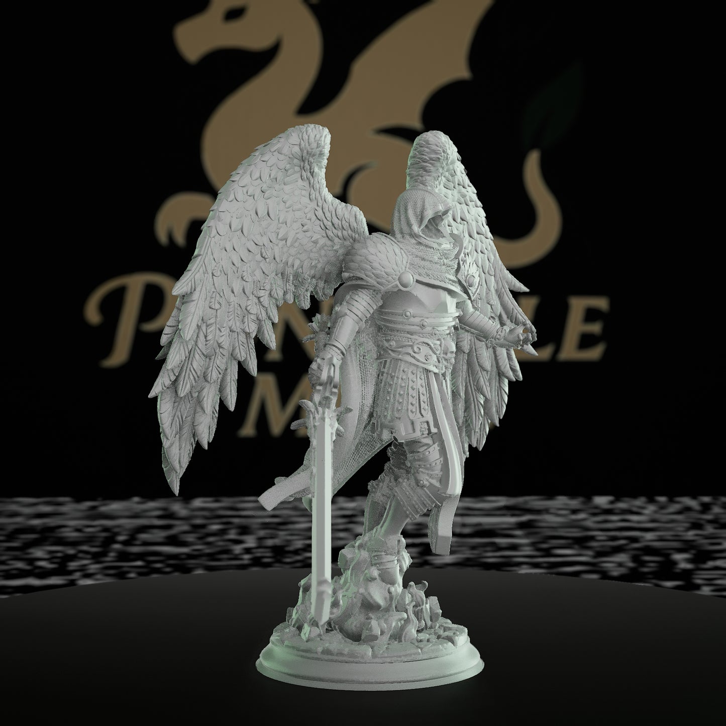 Angel Warrior Miniature Seraphim | Dungeons and Dragons Miniature Paladin | RPG Tabletop Mini DnD Painting Pathfinder