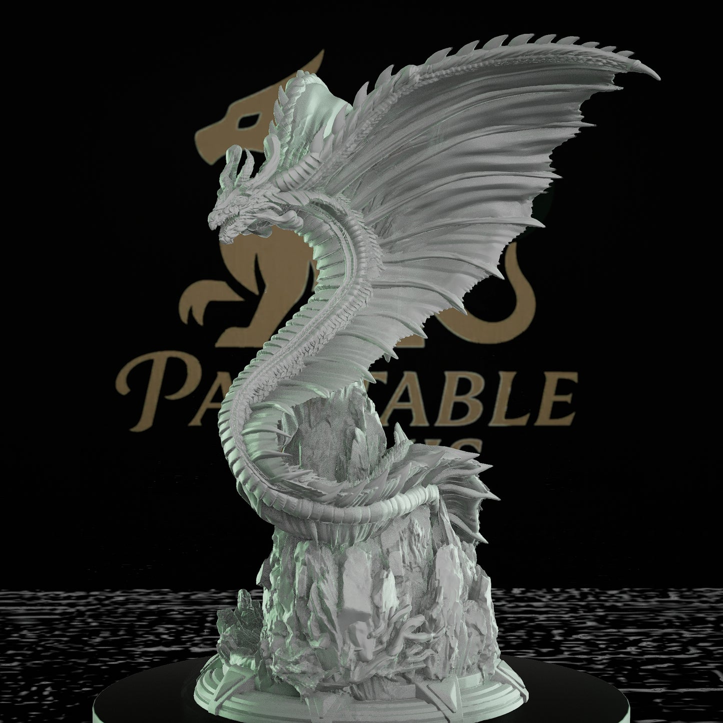 Mana Wyrm Dragon Miniature Huge | DM Stash | D&D DnD Pathfinder Miniature