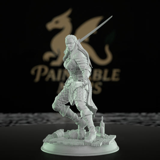 Water Elemental Rogue Warrior Miniature | Medium | DM Stash | D&D DnD Pathfinder Miniature