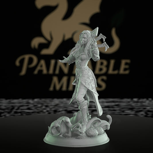 Elven Seer Miniature Oracle | Dungeons and Dragons Mini | RPG Tabletop Miniature DnD Painting Pathfinder | Medium
