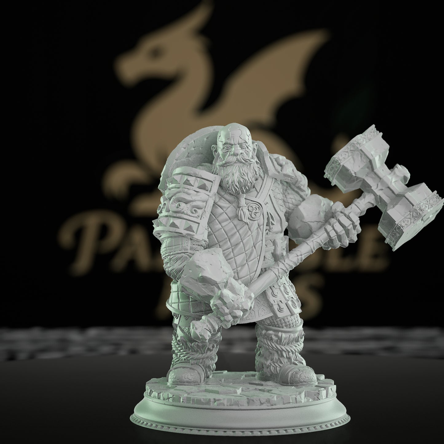Dwarf Elemental Fighter Miniature | Medium | DM Stash | D&D DnD Pathfinder Miniature
