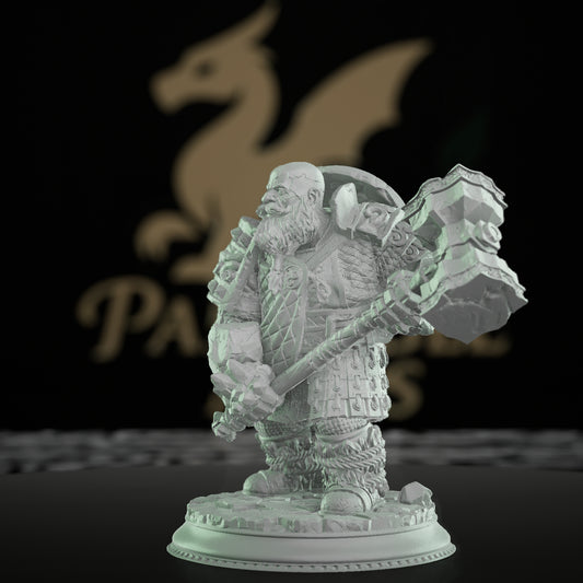 Dwarf Elemental Fighter Miniature | Medium | DM Stash | D&D DnD Pathfinder Miniature