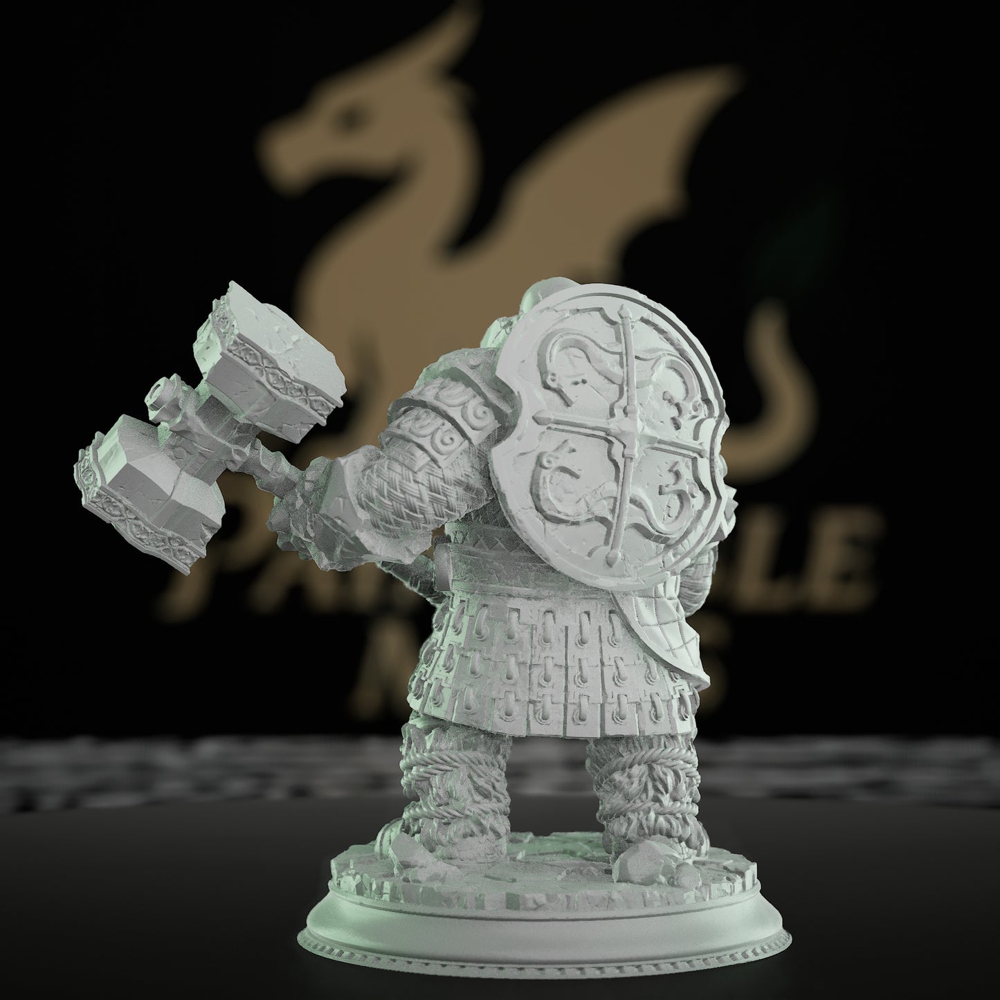 Dwarf Elemental Fighter Miniature | Medium | DM Stash | D&D DnD Pathfinder Miniature