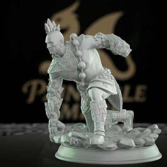 Earth Elemental Warrior Miniature | Medium | DM Stash | D&D DnD Pathfinder Miniature