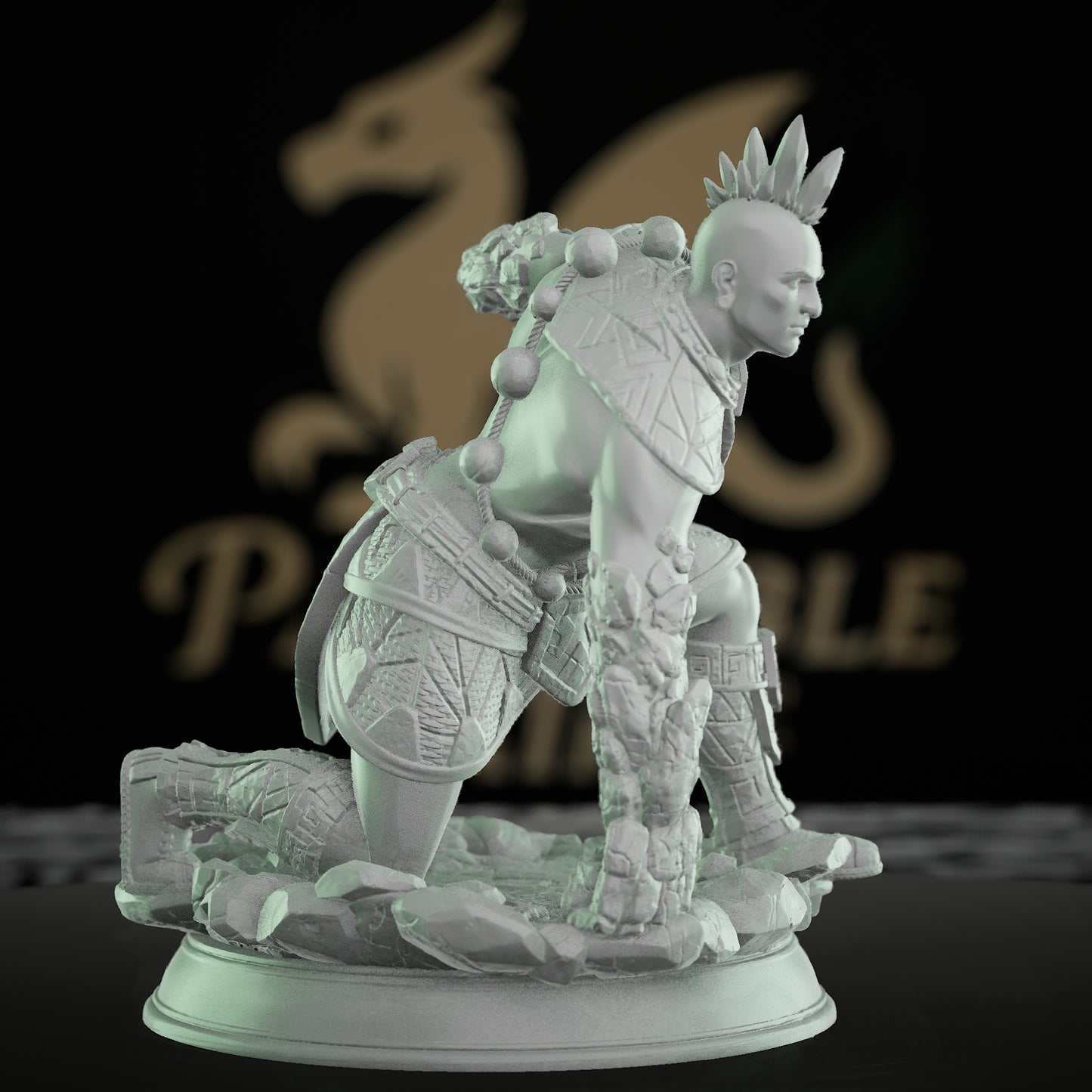 Earth Elemental Warrior Miniature | Medium | DM Stash | D&D DnD Pathfinder Miniature