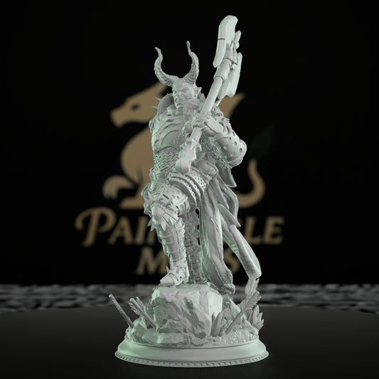 Undead Warrior Double-Headed Axe | Medium | DM Stash | D&D DnD Pathfinder Miniature