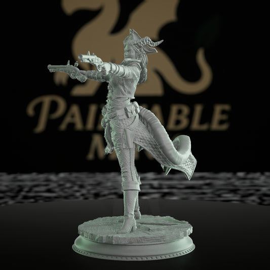 Nosmeni Pirate Gunslinger Rogue Miniature | Medium | DM Stash | D&D DnD Pathfinder Miniature