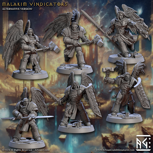 Celestial Warrior Vindicator | Medium | Artisan Guild | D&D DnD Pathfinder Miniature