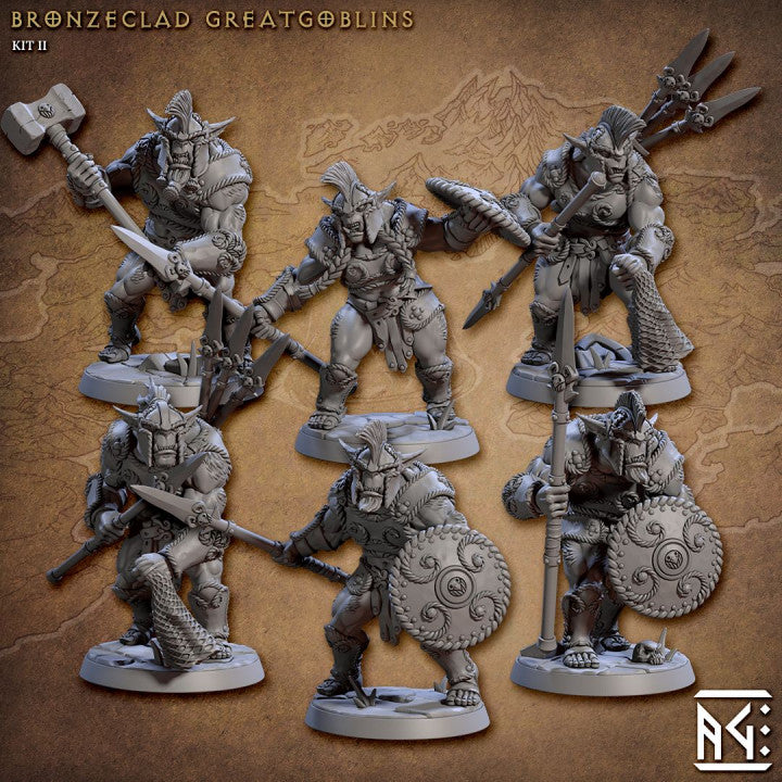 Bronzeclad Greatgoblin - Warrior (25mm Base)