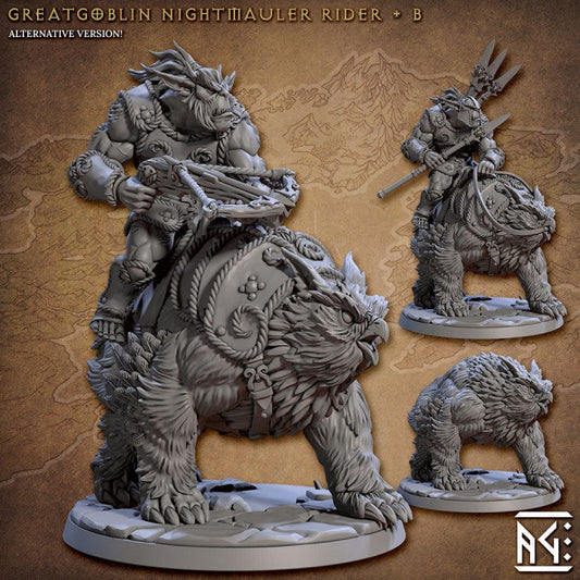 Greatgoblin Nightmauler Rider Beasts | Large | Artisan Guild | D&D DnD Pathfinder Miniature