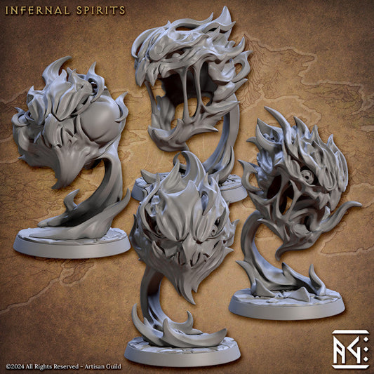 Infernal Fire Elemental Spirit | Medium | Artisan Guild | D&D DnD Pathfinder Miniature