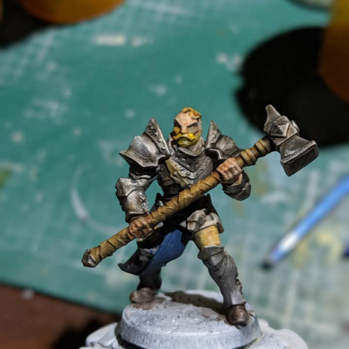 Human Fighter - Battle Ready (25mm Base)