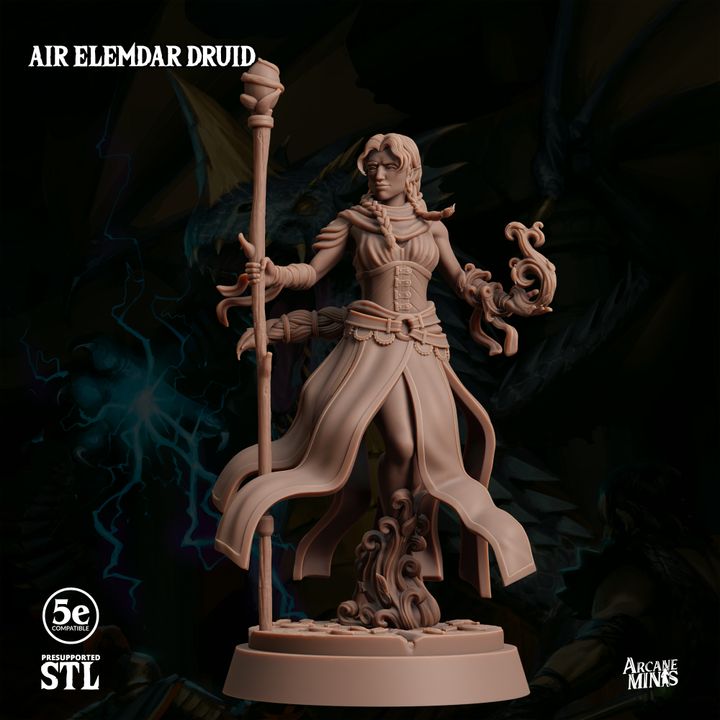 Air Elemdar Druid - Casting (25mm Base)