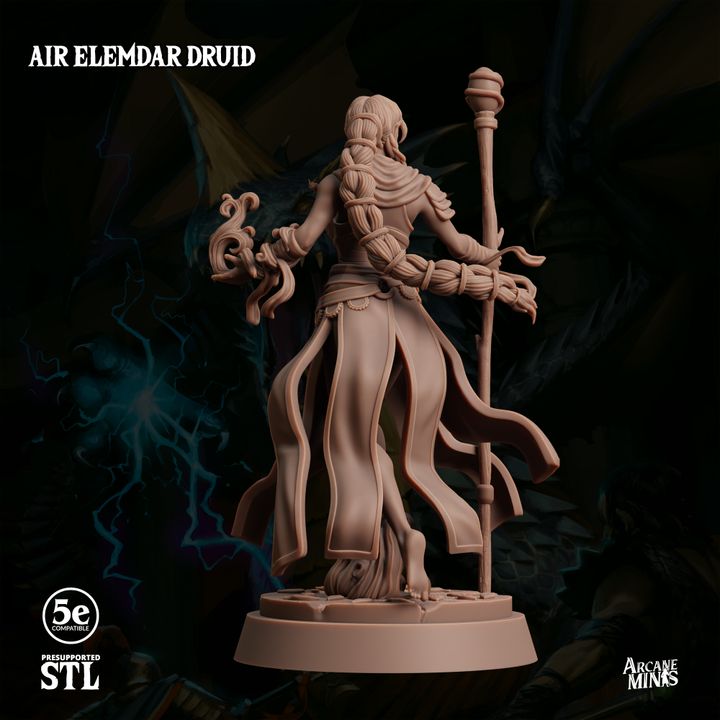 Air Elemdar Druid - Casting (25mm Base)