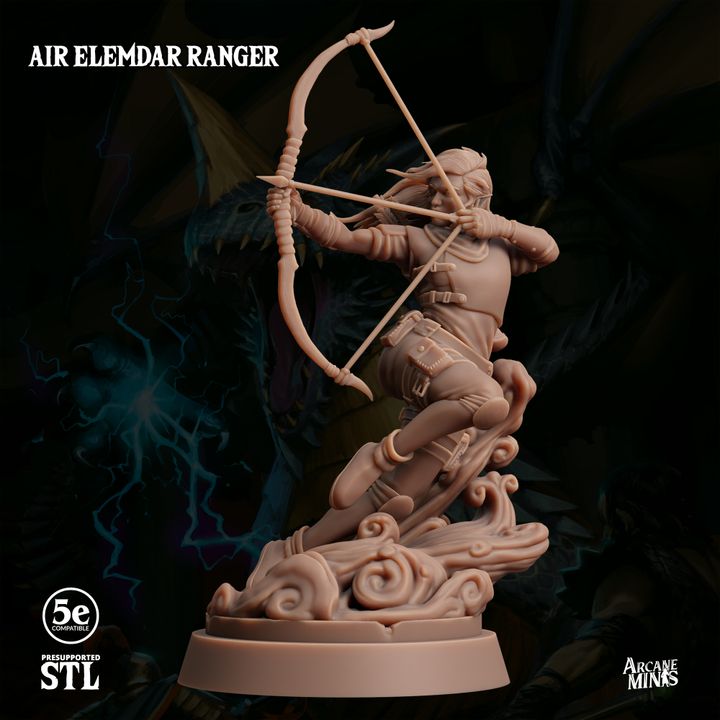 Air Elemdar Ranger - Dual Wield (25mm Base)