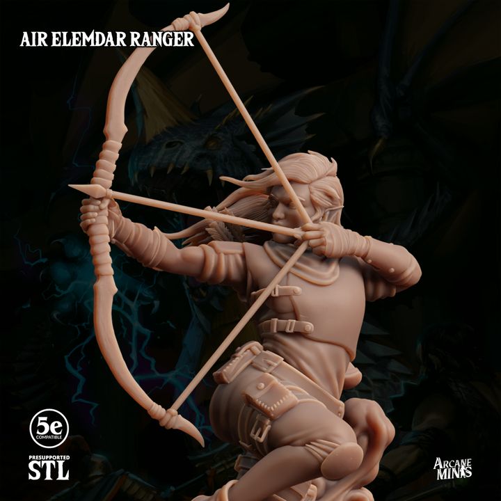 Air Elemdar Ranger - Dual Wield (25mm Base)
