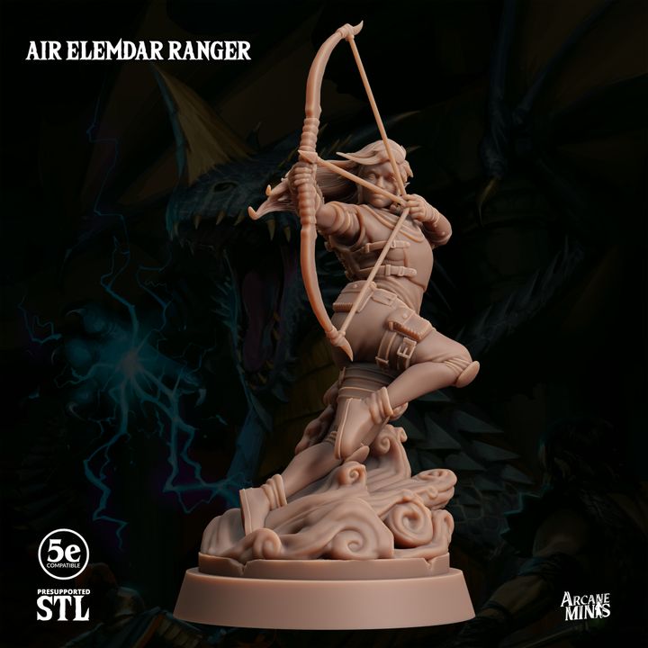 Air Elemdar Ranger - Dual Wield (25mm Base)