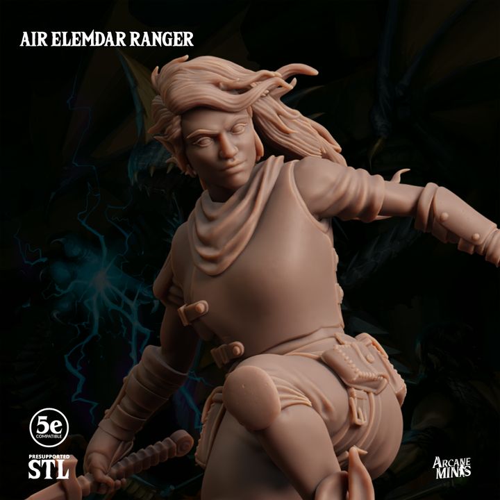 Air Elemdar Ranger - Dual Wield (25mm Base)