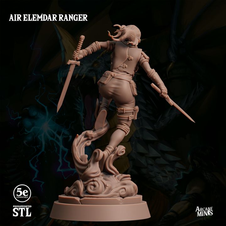 Air Elemdar Ranger - Dual Wield (25mm Base)