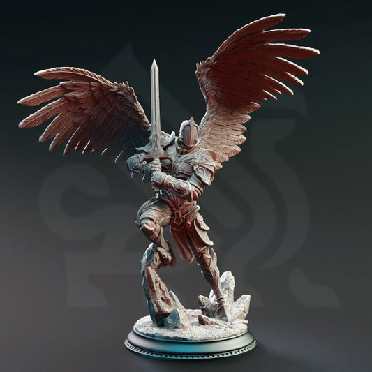 Angelic Warrior Celestial Knight Spear | Medium | DM Stash | D&D DnD Pathfinder Miniature