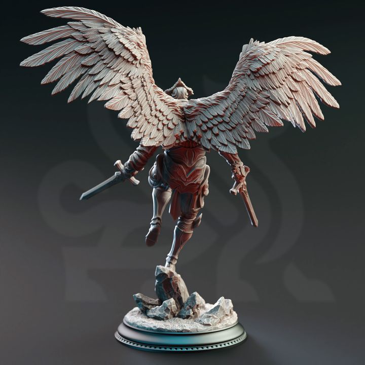Angelic Warrior Celestial Knight Spear | Medium | DM Stash | D&D DnD Pathfinder Miniature