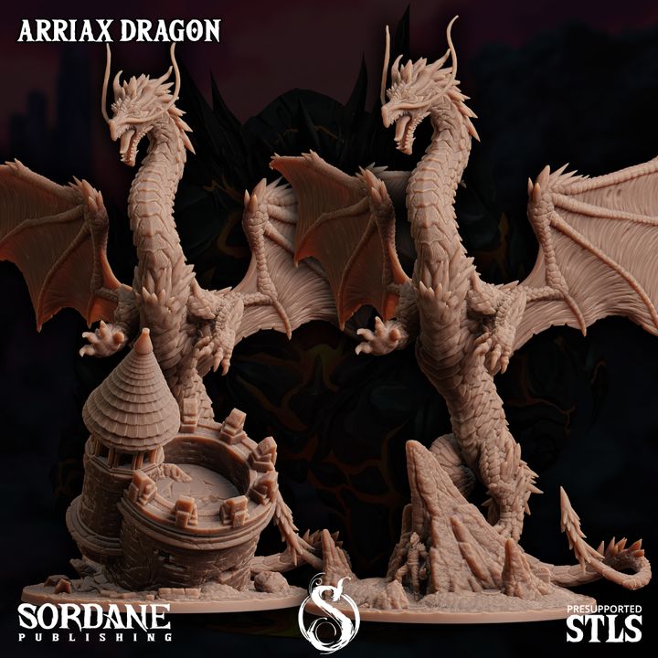 Arriax Dragon - Majestic (100mm Base)