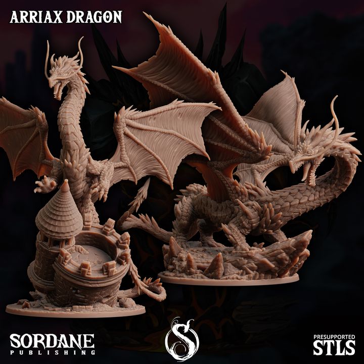 Arriax Dragon - Majestic (100mm Base)