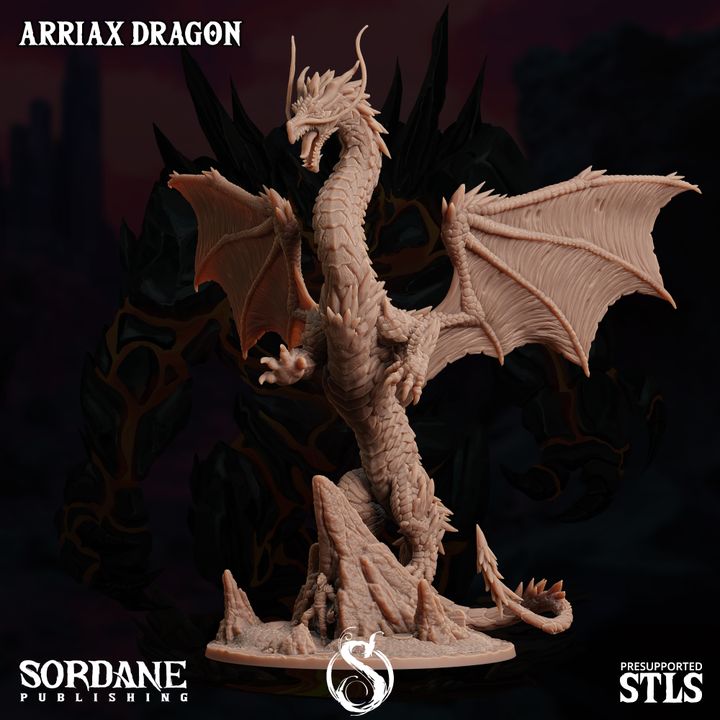 Arriax Dragon - Majestic (100mm Base)