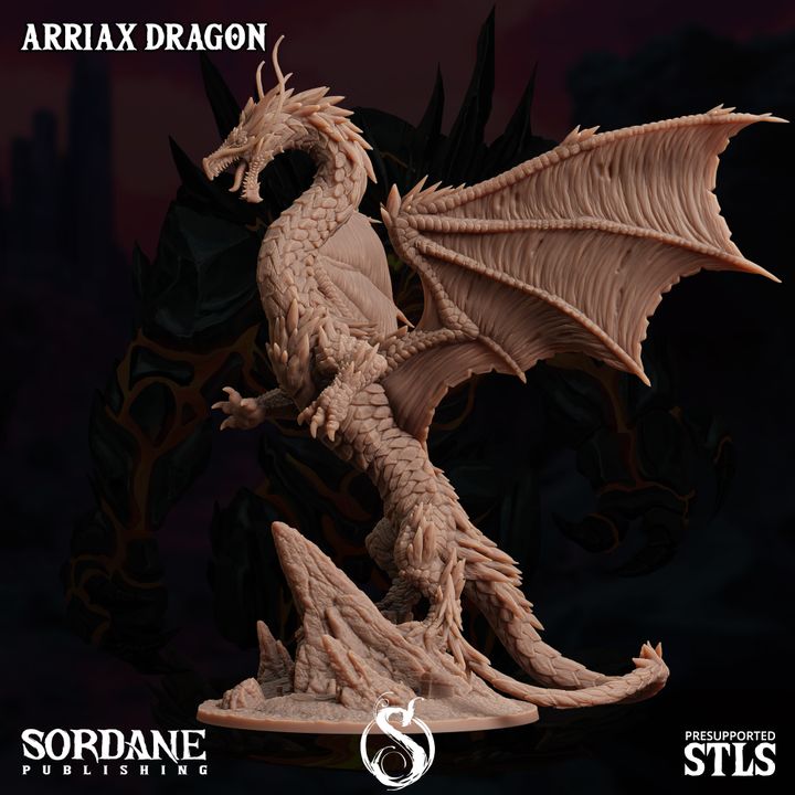 Arriax Dragon - Majestic (100mm Base)