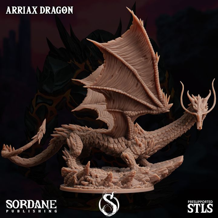 Arriax Dragon - Majestic (100mm Base)