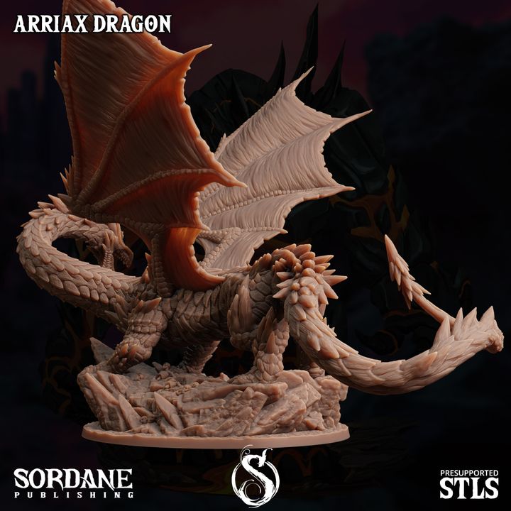 Arriax Dragon - Majestic (100mm Base)
