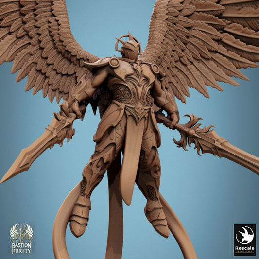 Celestial Warrior Dual Swords | Large | Rescale Miniatures | D&D DnD Pathfinder Miniature