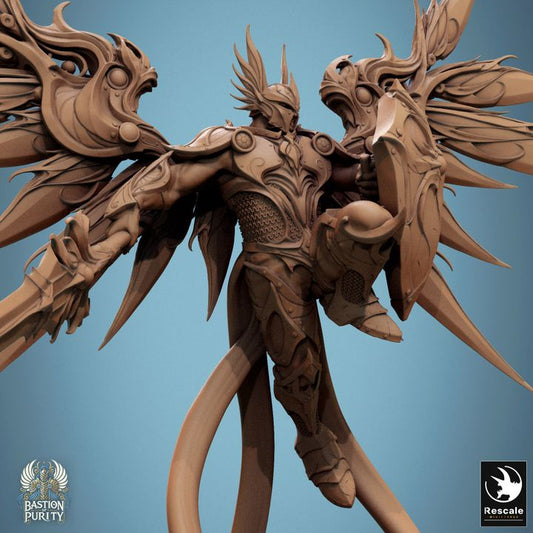Celestial Warrior Guardian Spear | Large | Rescale Miniatures | D&D DnD Pathfinder Miniature