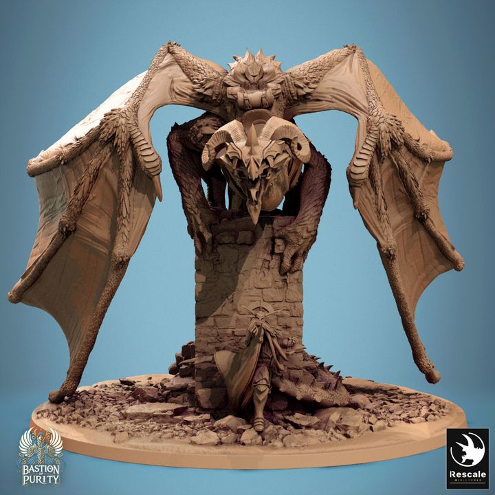 Dragon Wild Colossal Miniature | Colossal | Rescale Miniatures | D&D DnD Pathfinder Miniature