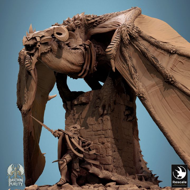 Dragon Wild Colossal Miniature | Colossal | Rescale Miniatures | D&D DnD Pathfinder Miniature