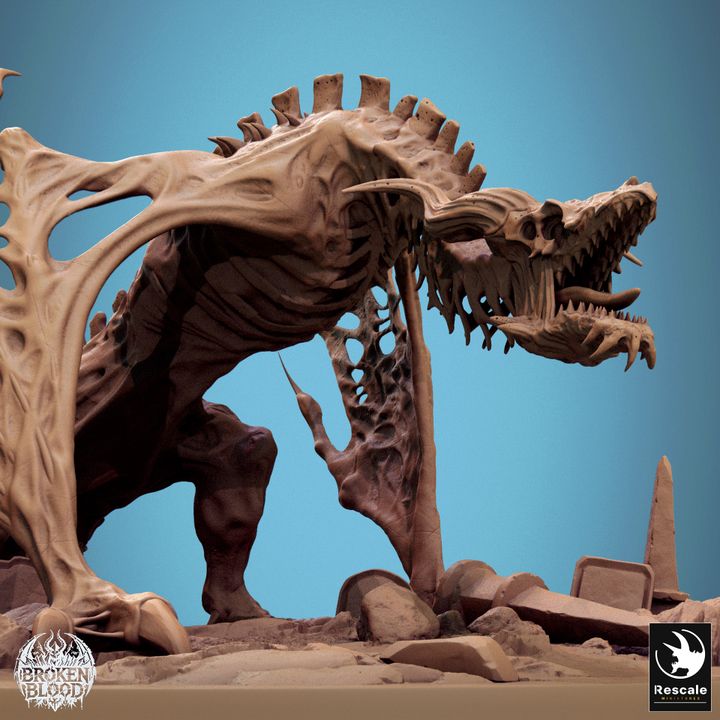 Wyvern Dragon Undead Mount | Colossal | Rescale Miniatures | D&D DnD Pathfinder Miniature