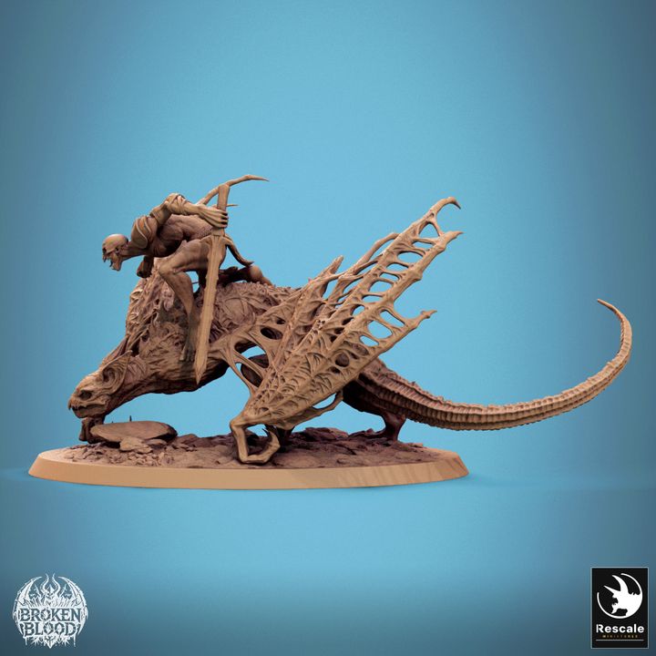 Collection Dabeath Bat Mounted Monstrous Beasts | Huge | Rescale Miniatures | D&D DnD Pathfinder Miniature