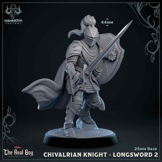 Knight Fighter Paladin Longsword | Medium | Mammoth Factory | D&D DnD Pathfinder Miniature