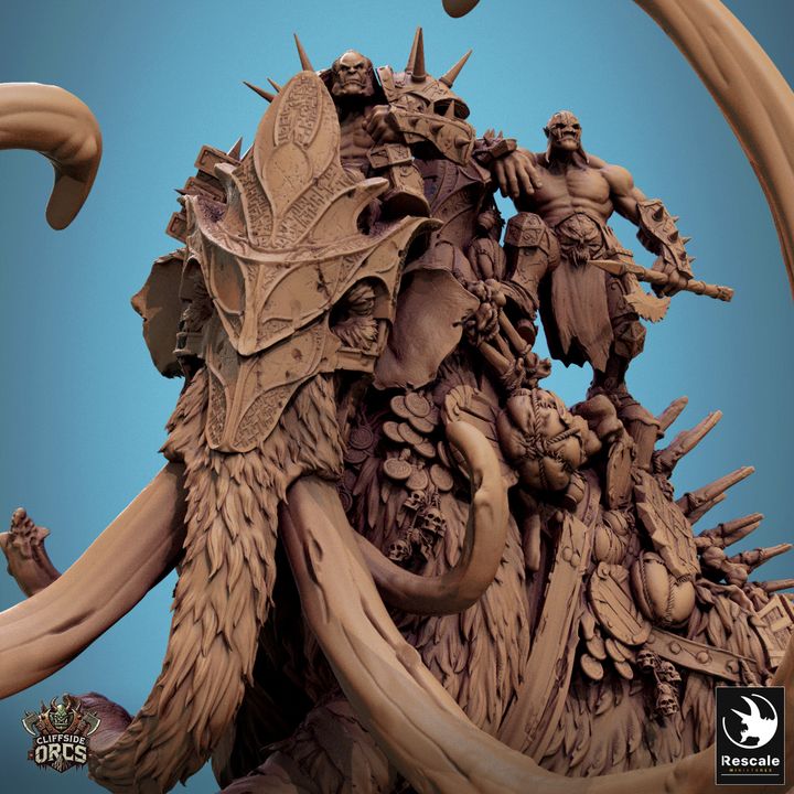 Mammoth Mounted - Warrior (160mm Base)