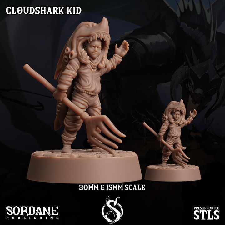 Cloudshark Kid - Pose (25mm Base)