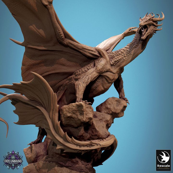 Metallic Copper Dragon - Stance (75mm Base)