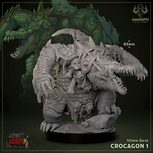 Crocodile Ogre Monstrosity Miniature | Large | Mammoth Factory | D&D DnD Pathfinder Miniature