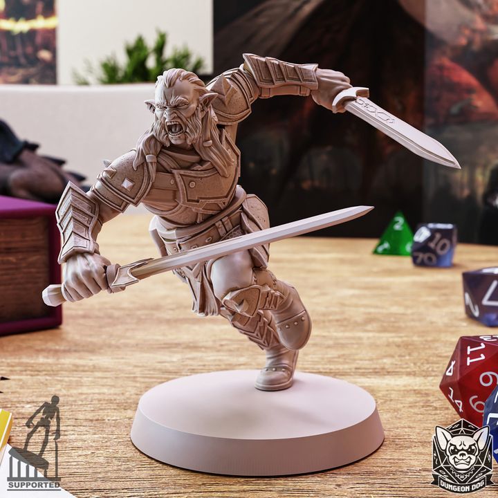 Hobgoblin Warrior - Charging (25mm Base)