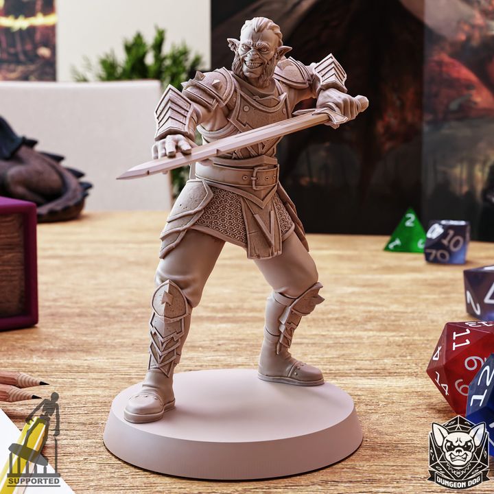 Hobgoblin Warrior - Battle Stance (25mm Base)