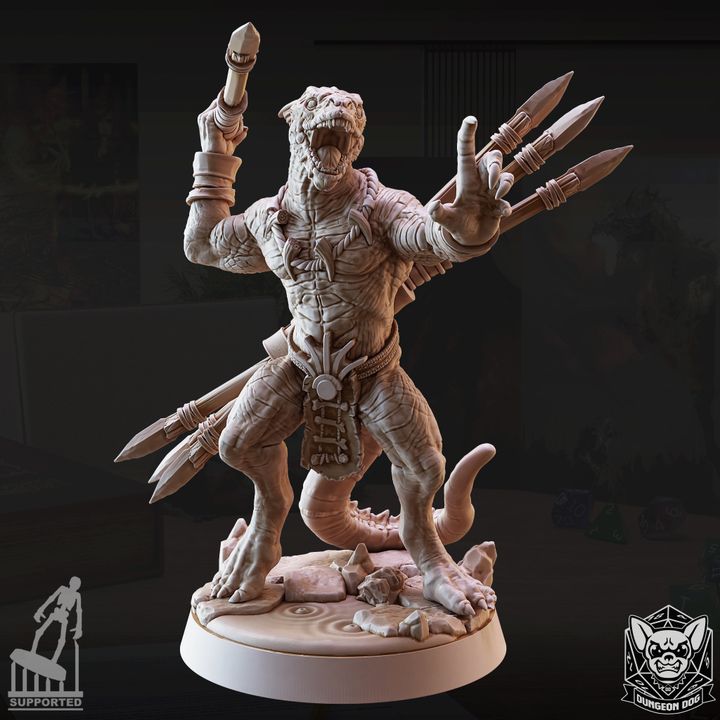 Lizardfolk Warrior - Guard (25mm Base)